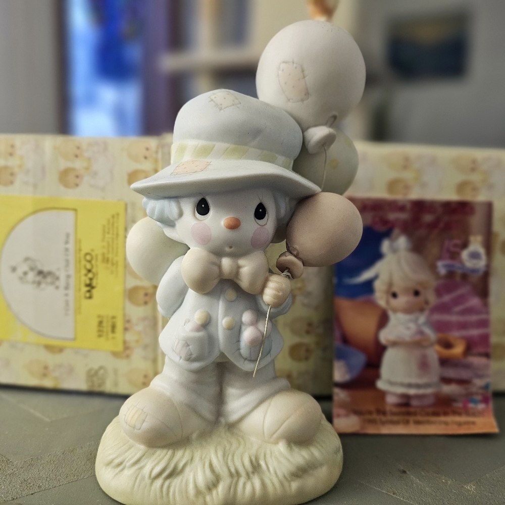 Precious Moments Clown Figurine with Balloons "I Get A Bang Out of You"
